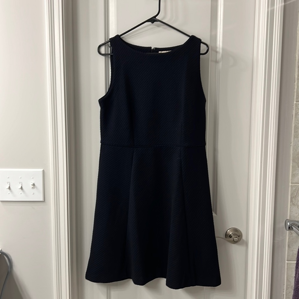 Black and Blue Sleeveless fit and flare dress